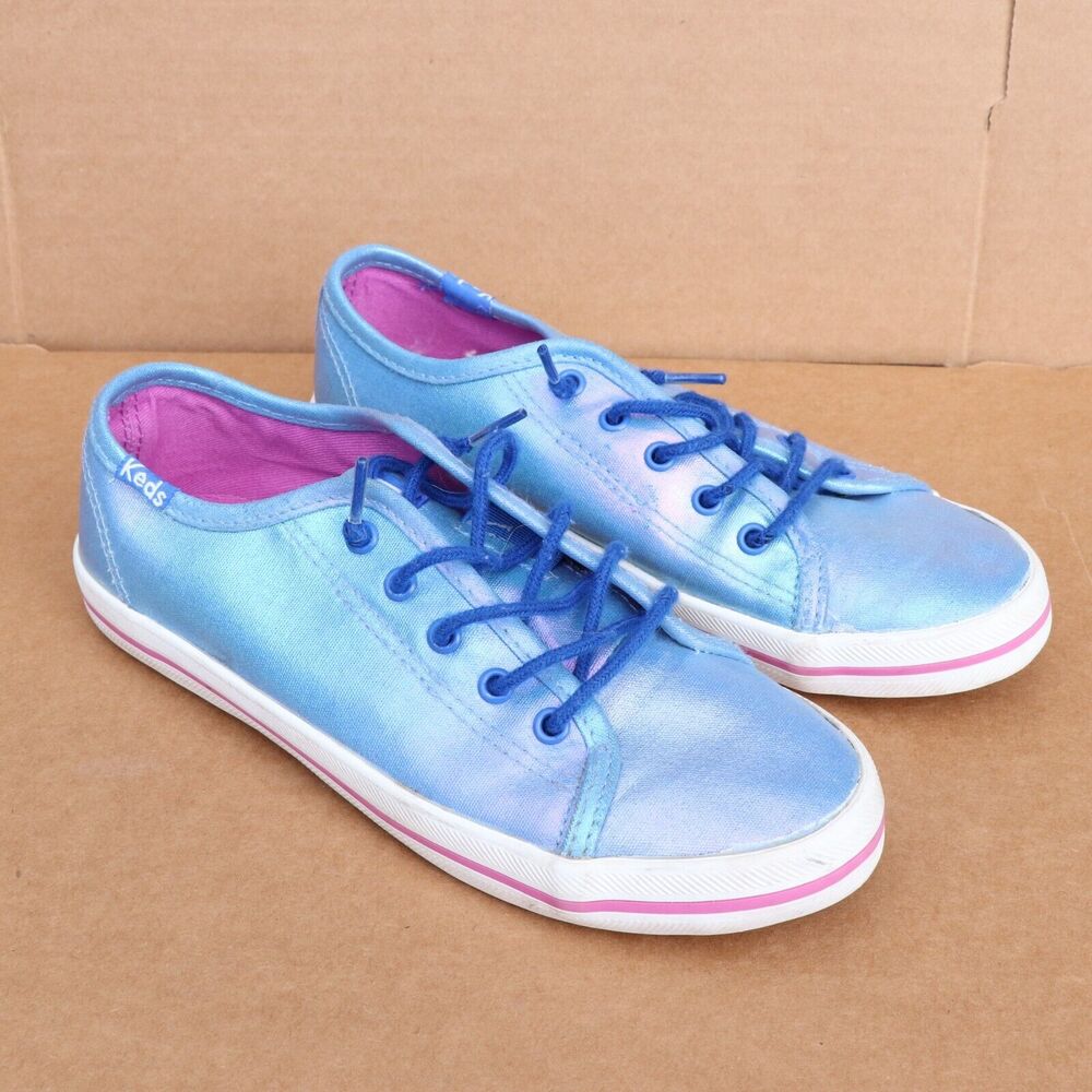 Keds Kickstart Seasonal Sneakers Little Girls Size 1 Blue Cotton Candy Rainbow